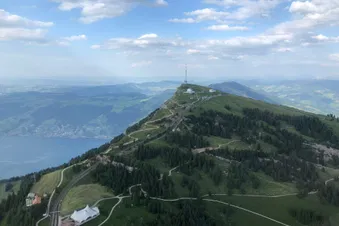 Im Heli Richtung Rigi - Grosser Mythen - Titlis - Pilatus