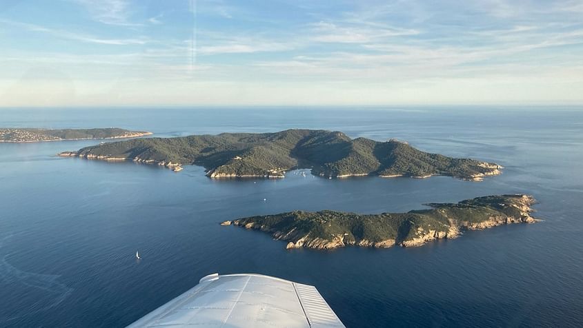 Flight over Island of Porquerolles and Saint Tropez