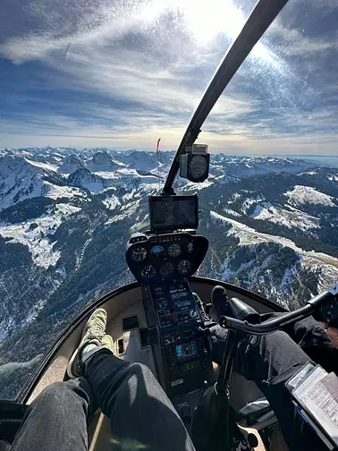 Schwarzsee Rundflug im R22