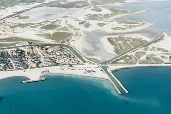 Survol littoral de Camargue, Stes-Maries-de-la-Mer (hélico)