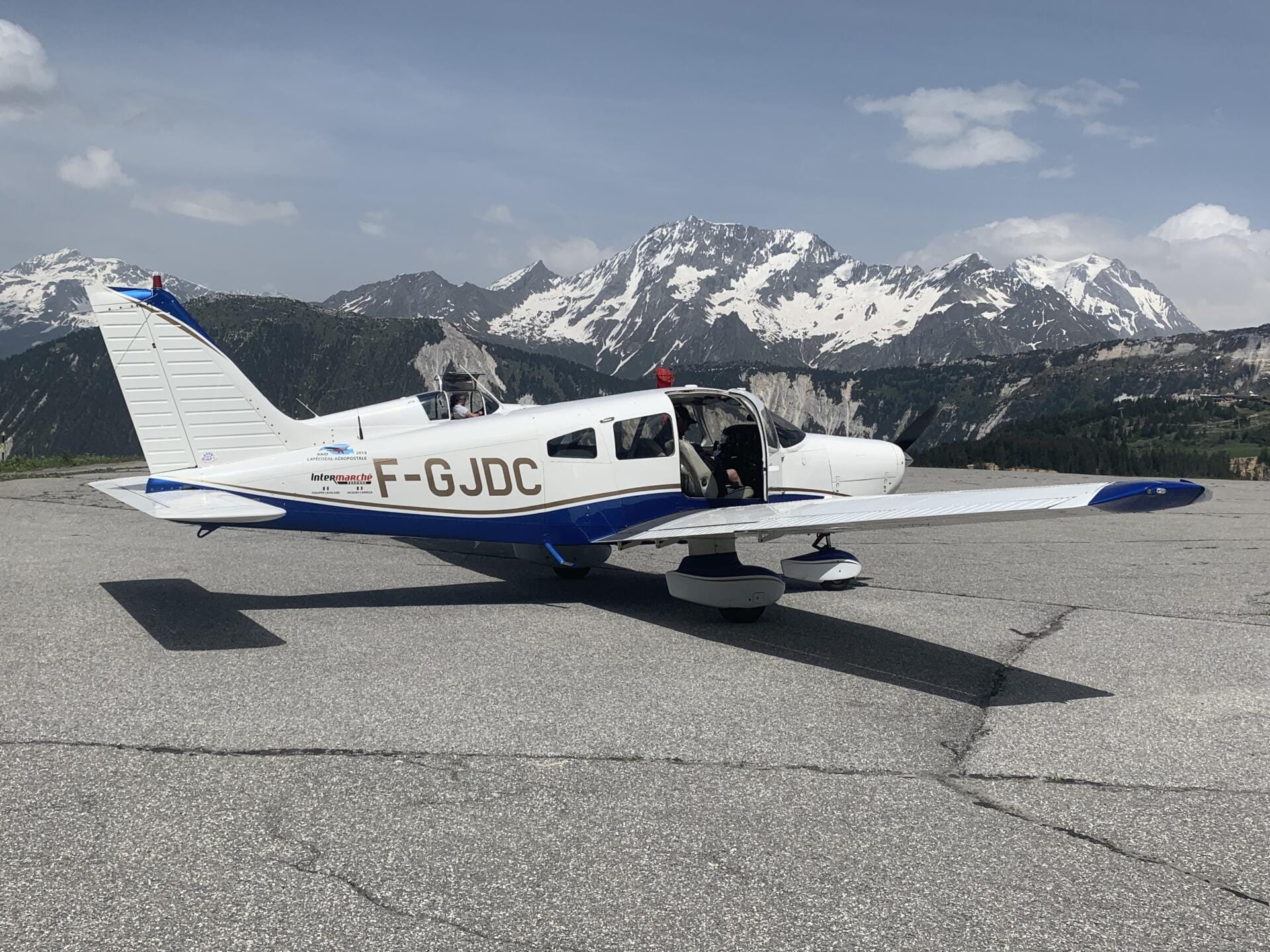 Sur le parking de courchevel.