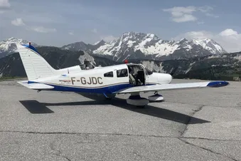 Sur le parking de courchevel.