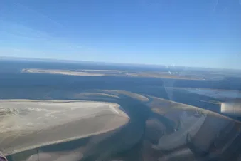 Rundflug entlang aller ostfries. Inseln ab Ney, Juist, Lang.