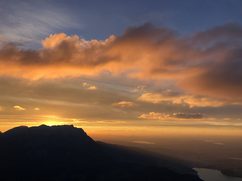 Sonnenuntergang Zentralschweiz /  Sundowner Flight