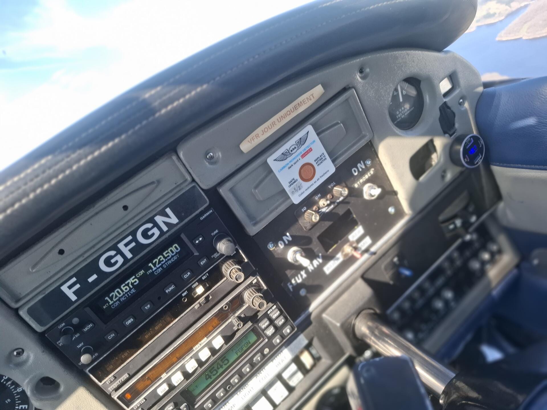 Vue du cockpit du PA
