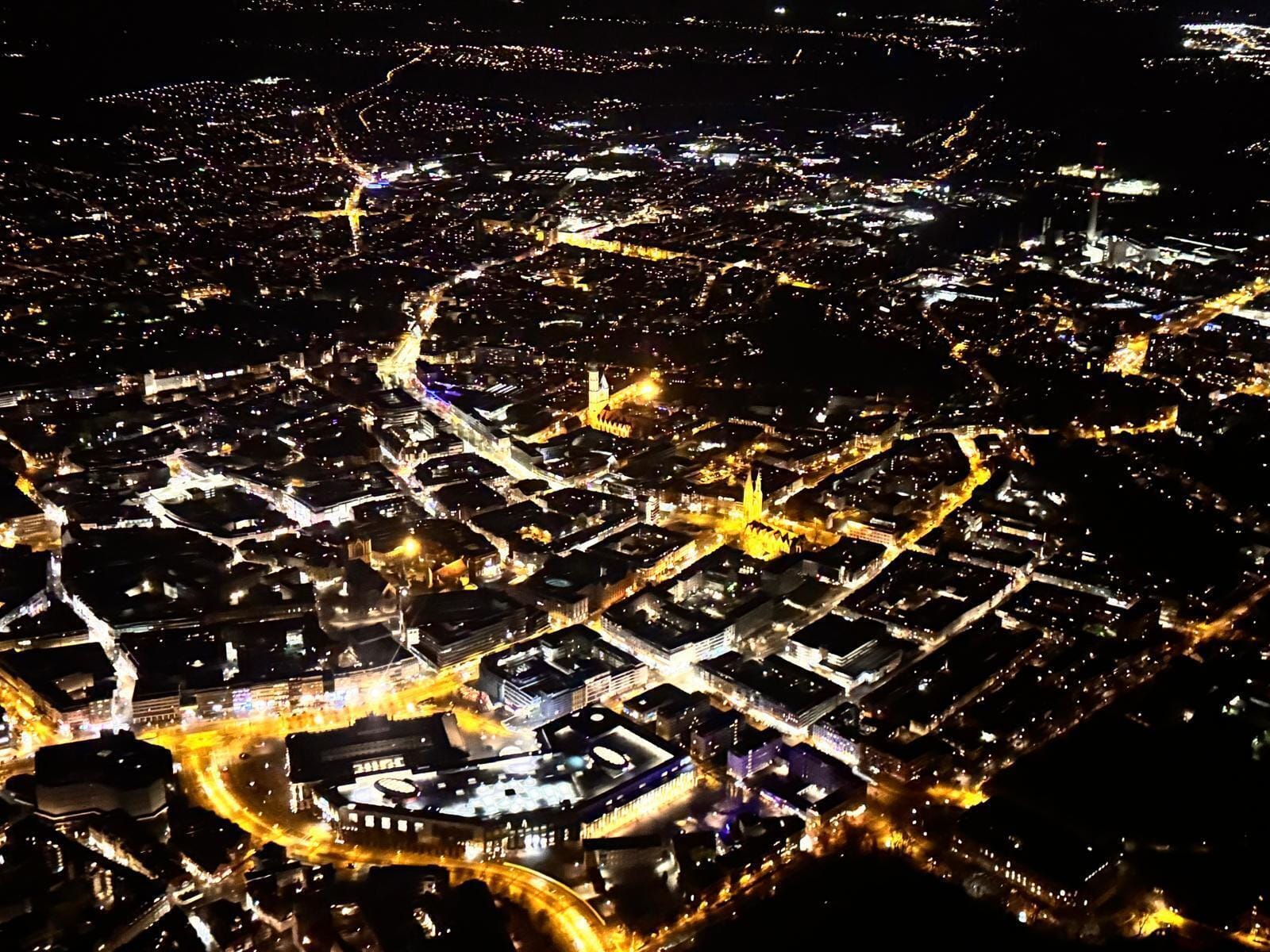 Nachtflug über Braunschweig