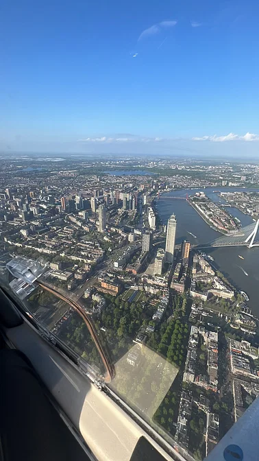 Sightseeing flight above South Holland