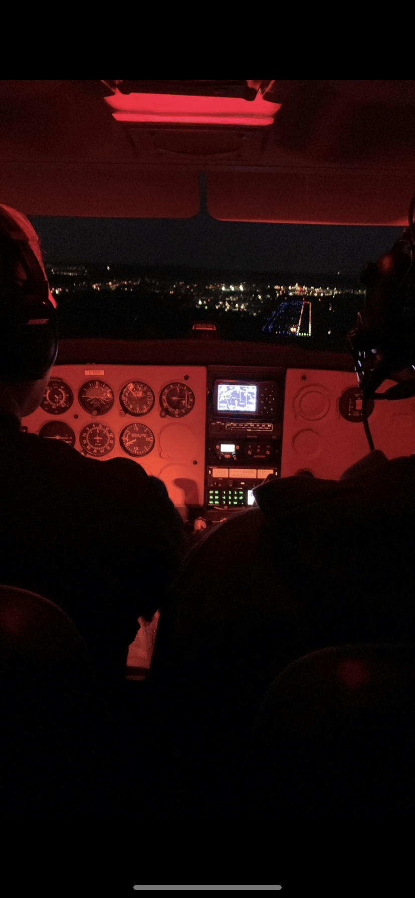 Landeanflug Nachtflug