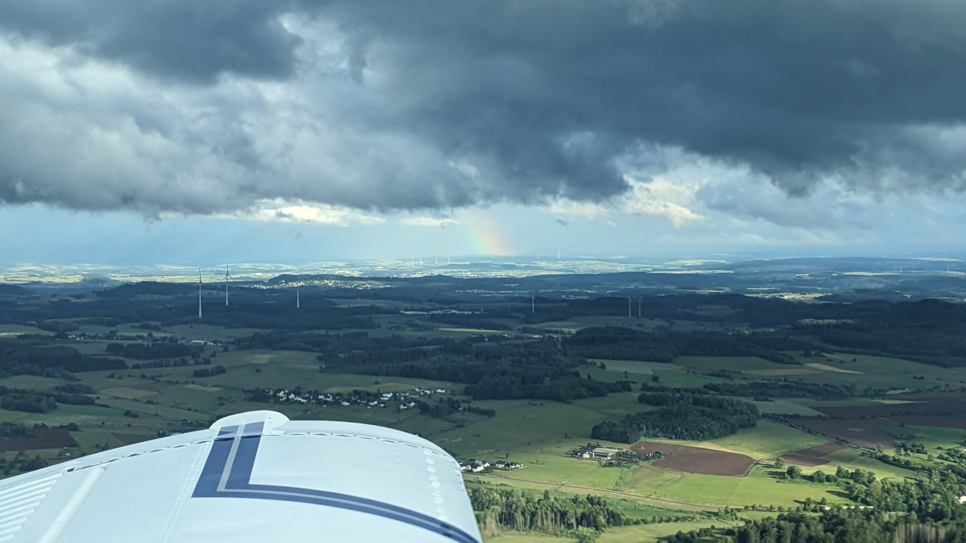 Sichtflug am Regenbogen vorbei