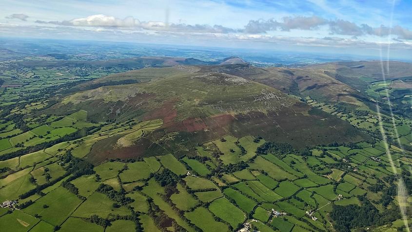 West Brecon Beacons National Park from the air