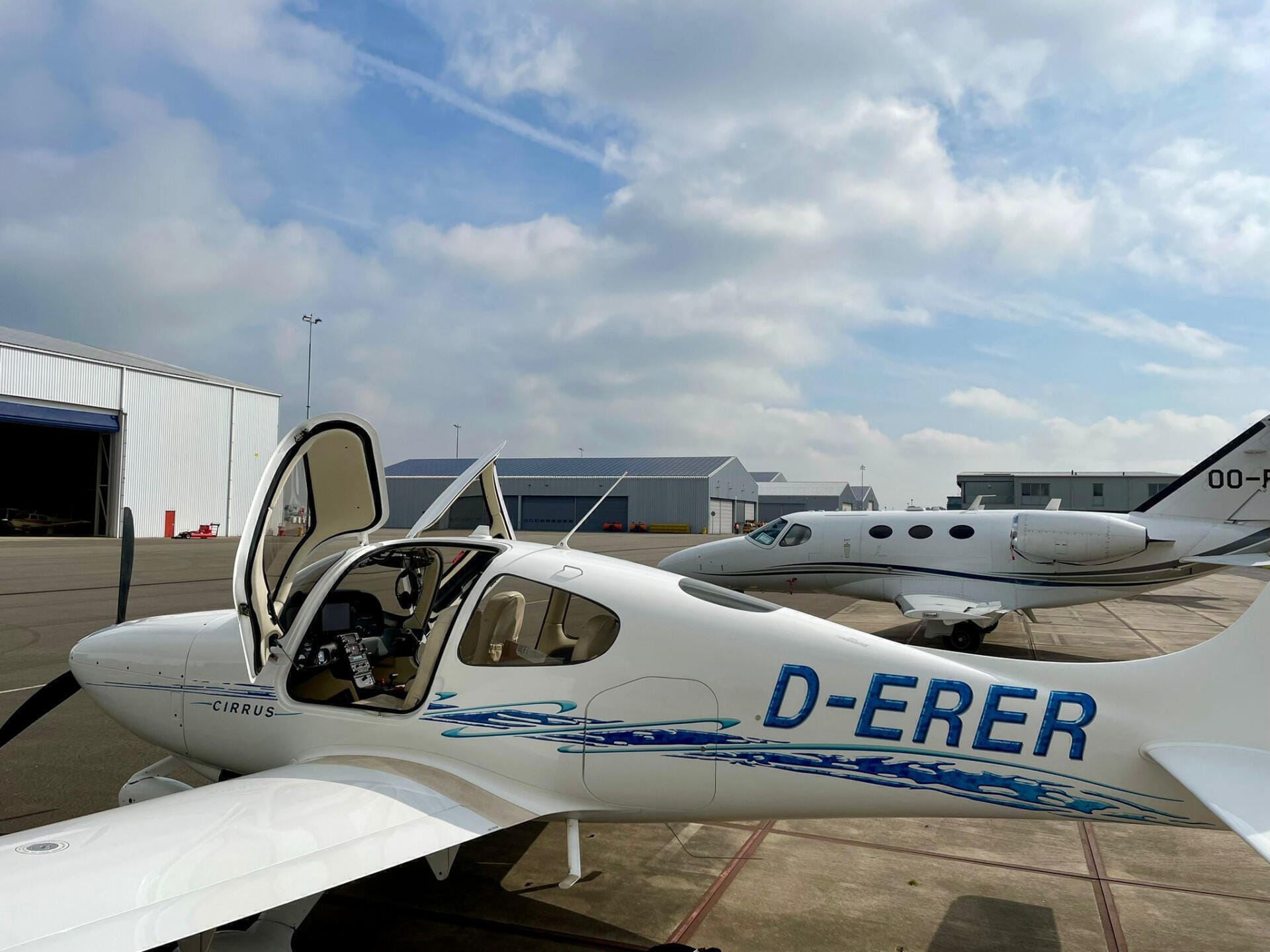 Airplane in use