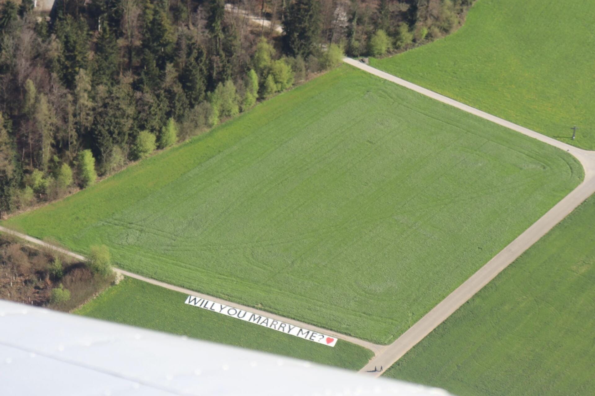 Heiratsantrag ganz speziell, "Will you Marry Me?" Banner