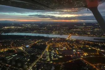 Die Lichter der Nacht von oben - nur im Winter!