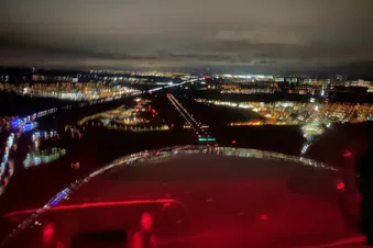 Die Lichter der Nacht von oben - nur im Winter!