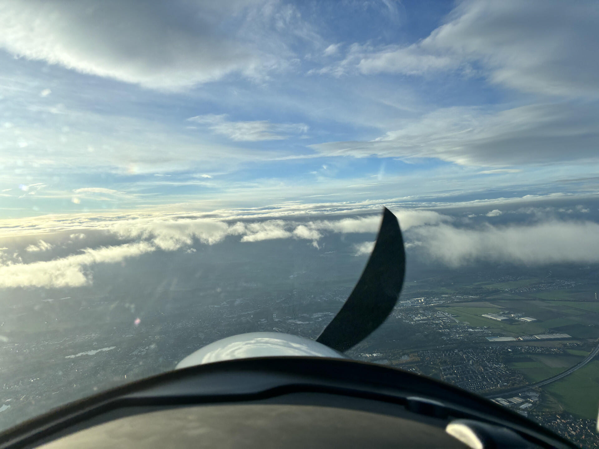 Blick aus dem Cockpit