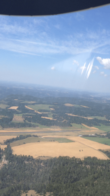 vue avant d'atterrir à Mende