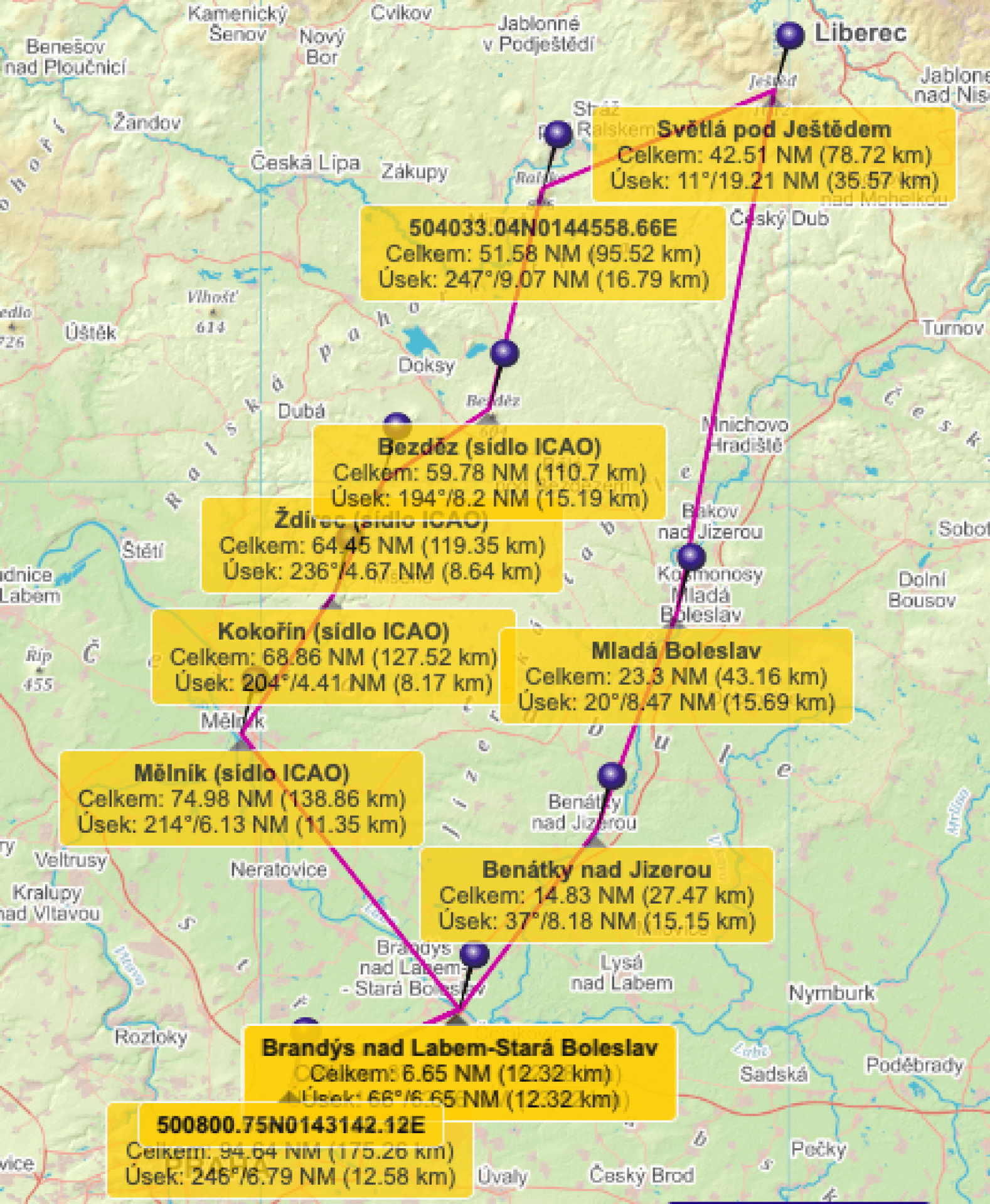 60 minute scenic flight to Ještěd and the northern castles
