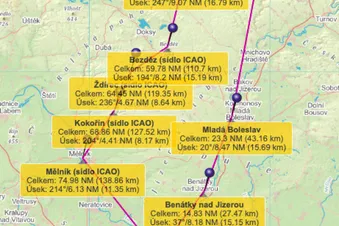 60 minute scenic flight to Ještěd and the northern castles