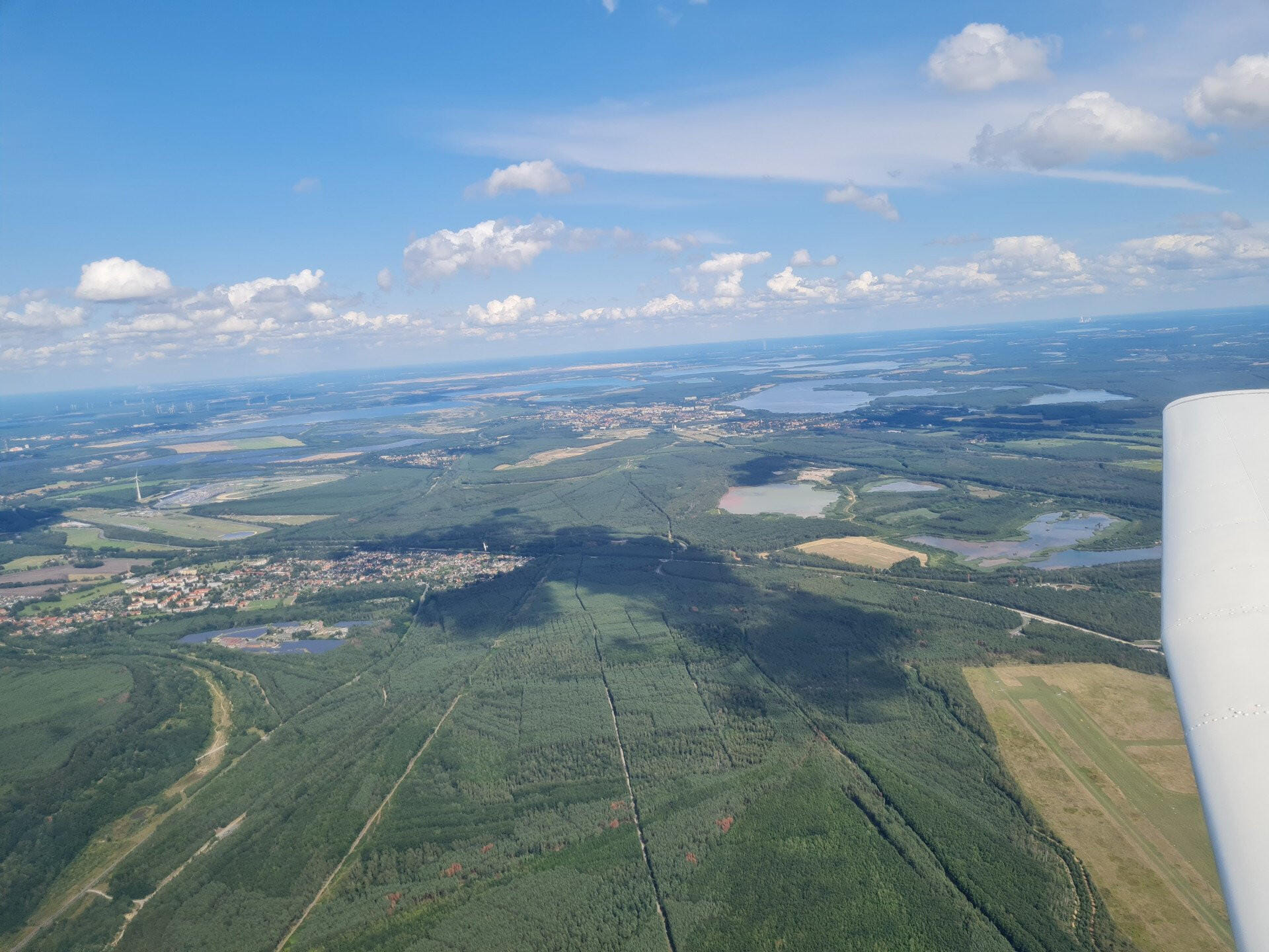 Rundflug über Dresden City mit low approach Airport Dresden