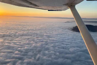 Le coucher de soleil vu du ciel, de la Gruyère au Lavaux