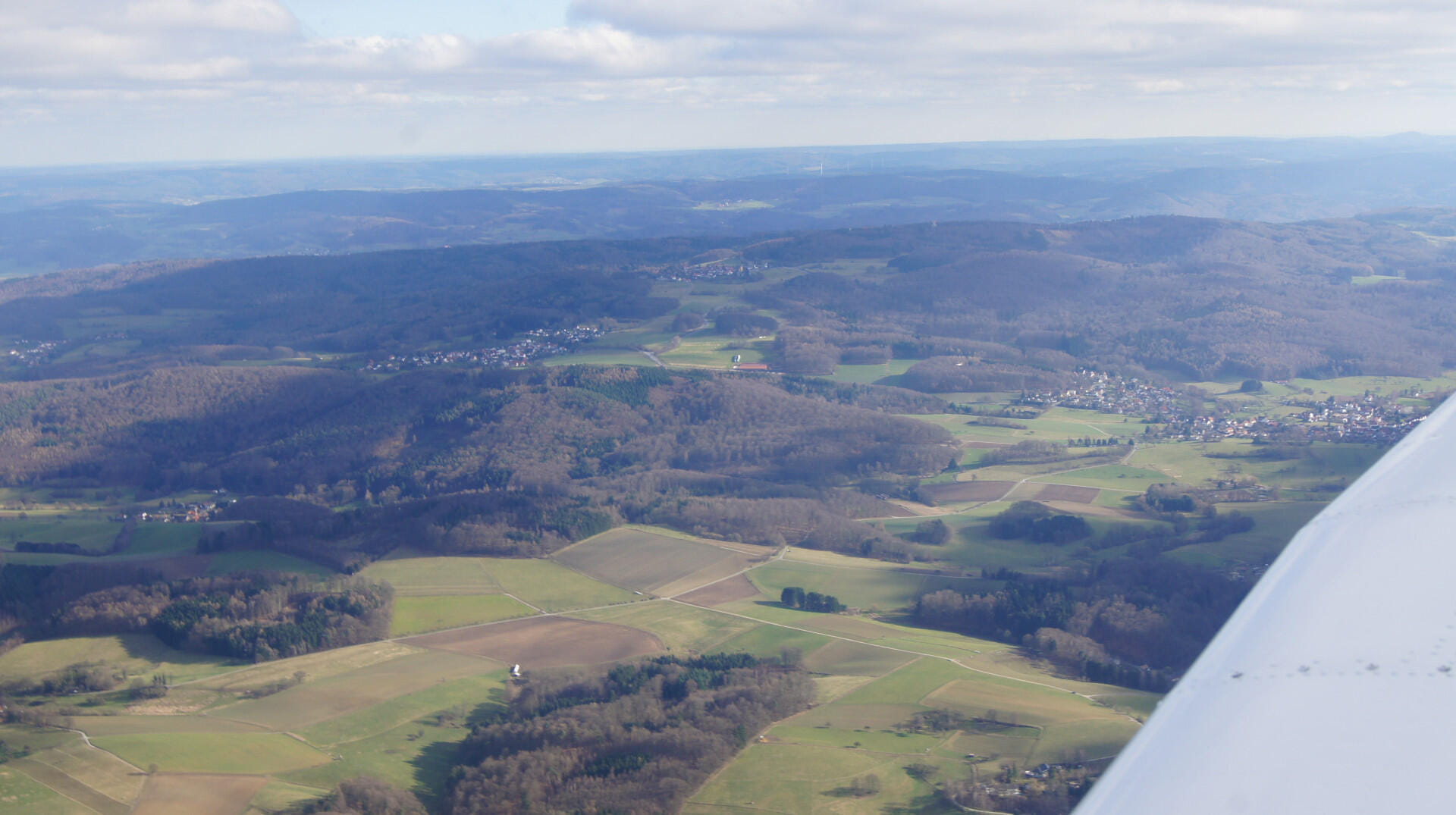 Erlebnisflug Odenwald, dem Main entlang bis nach Seligenst.
