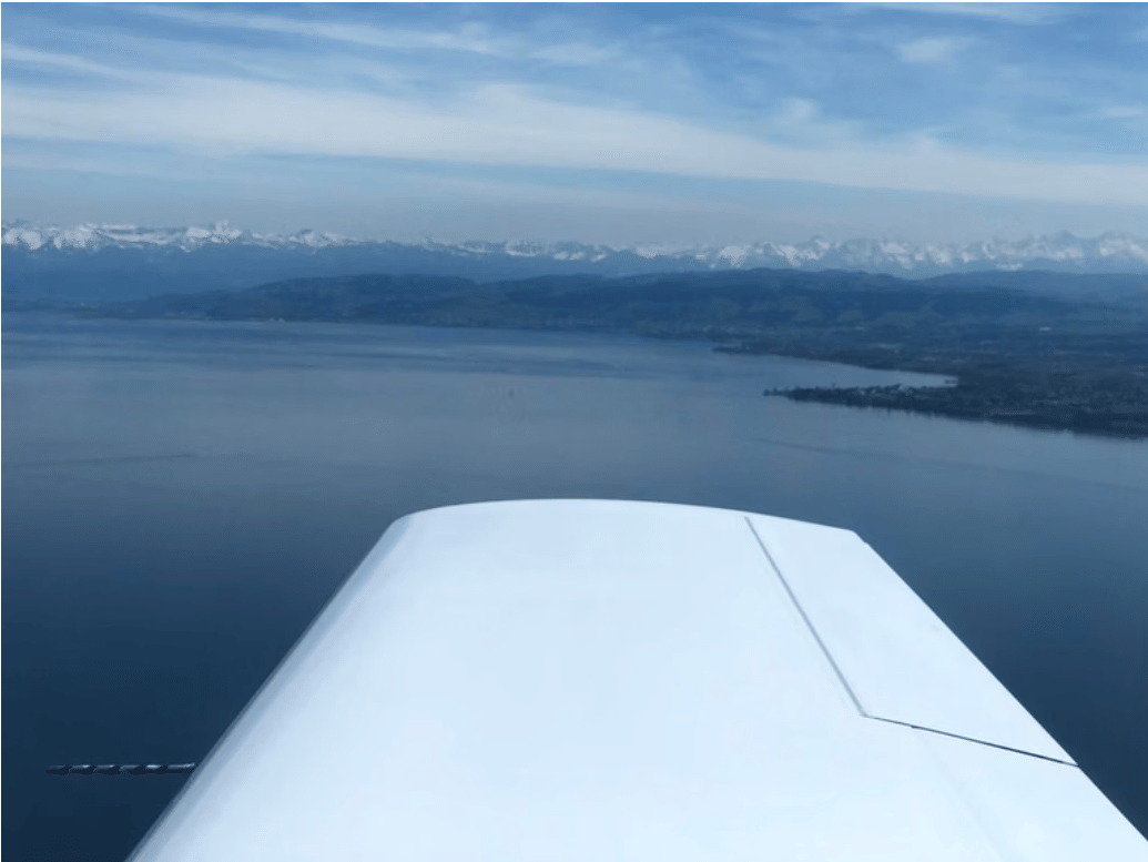 Schöner Bodensee aus dem Flieger