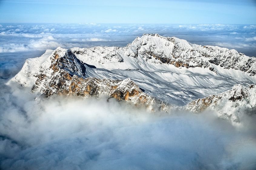 Winter-Alpenrundflug für 2, Gletscher Bergseen Täler 2 Std.