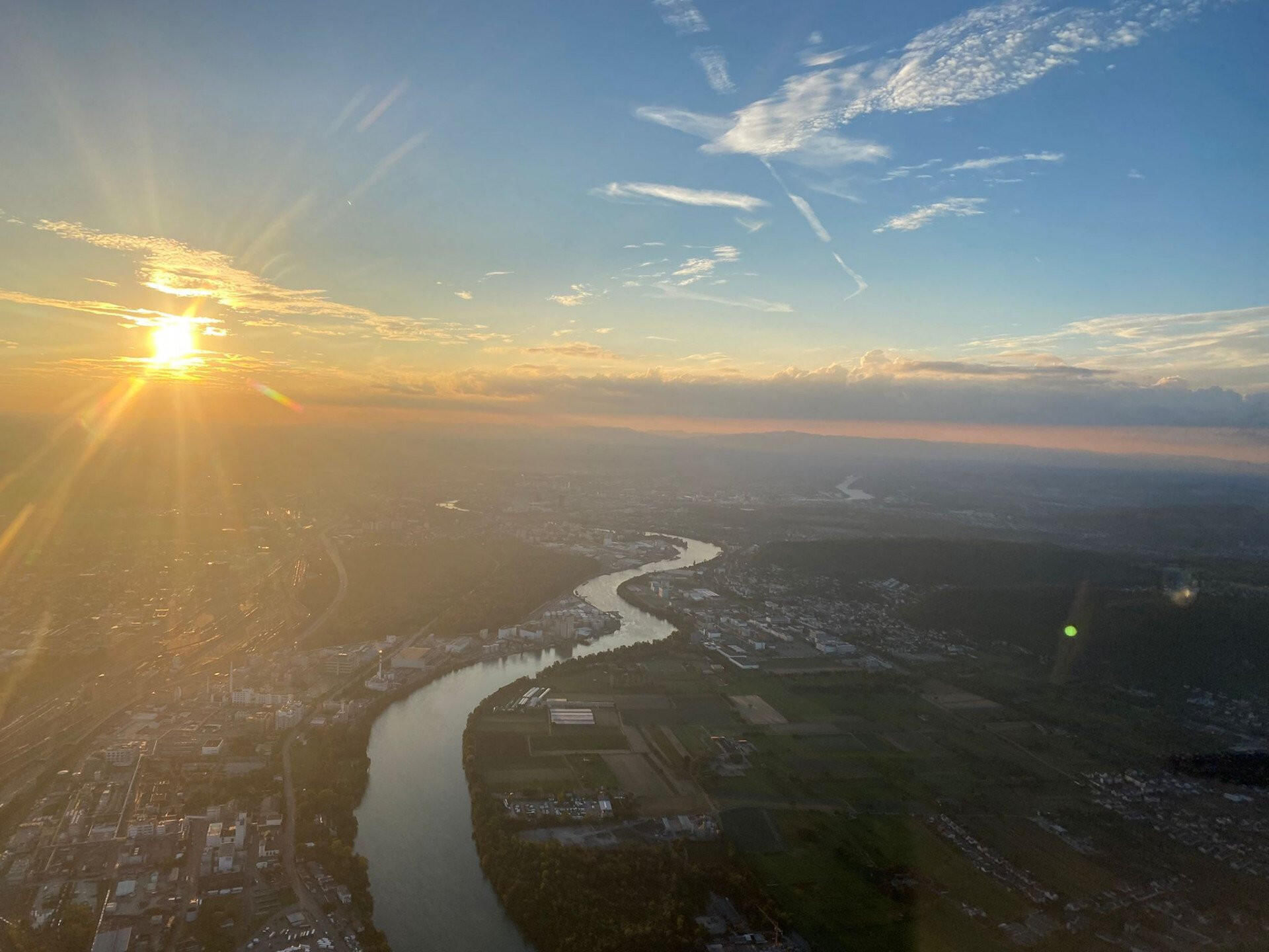 Rundflug über Basel und Umgebung