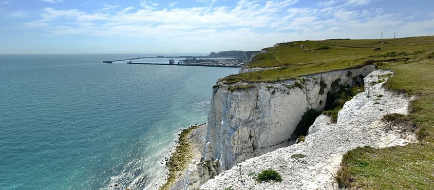 Sightseeing UK coast, Dover, Calais, Belgian coast