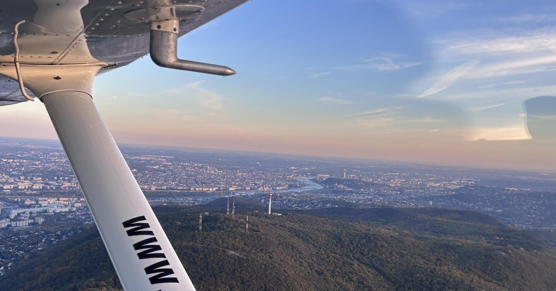 The view of Budapest above Budakalász