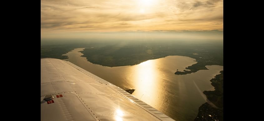 Rundflug über dem Hegau, Konstanz, Mainau, Donautal