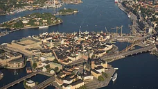 Flying over Stockholm and Stockholm's archipelago 