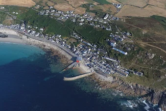 Heli Views of St Ives Bay and Godrevy Lighthouse