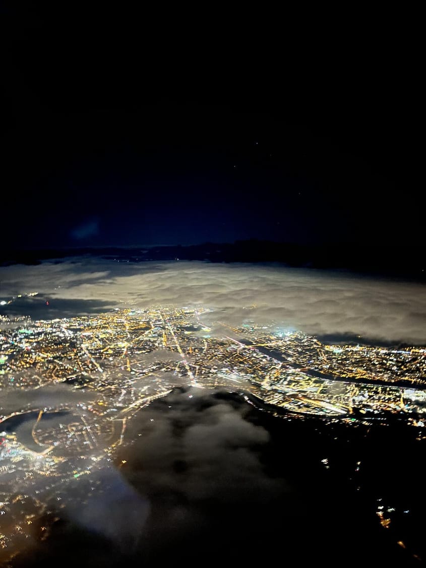 Vol de nuit en hélicoptère autour de Lyon
