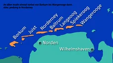 MG nach Norderney (Rundflug über alle Ostfriesische  Inseln)