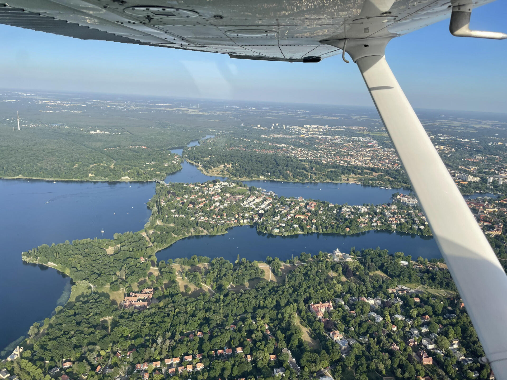 Entdecke Potsdam, Schlösser, Seenlandschaft aus der Luft