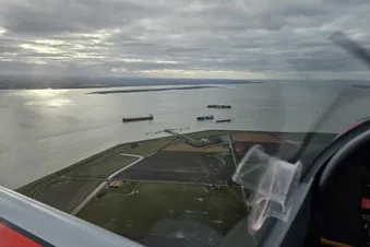 Schepen bij bocht van Bath