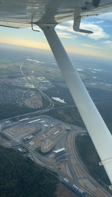Hockenheimring & Heidelberg von oben – Rundflug in der C152