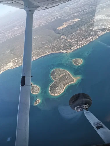 Panoramic flight over Zadar for three persons