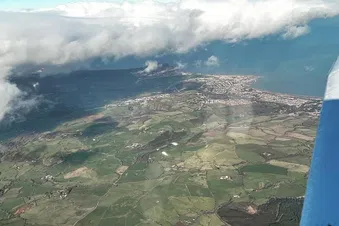 Cruising Flight Over the Coast