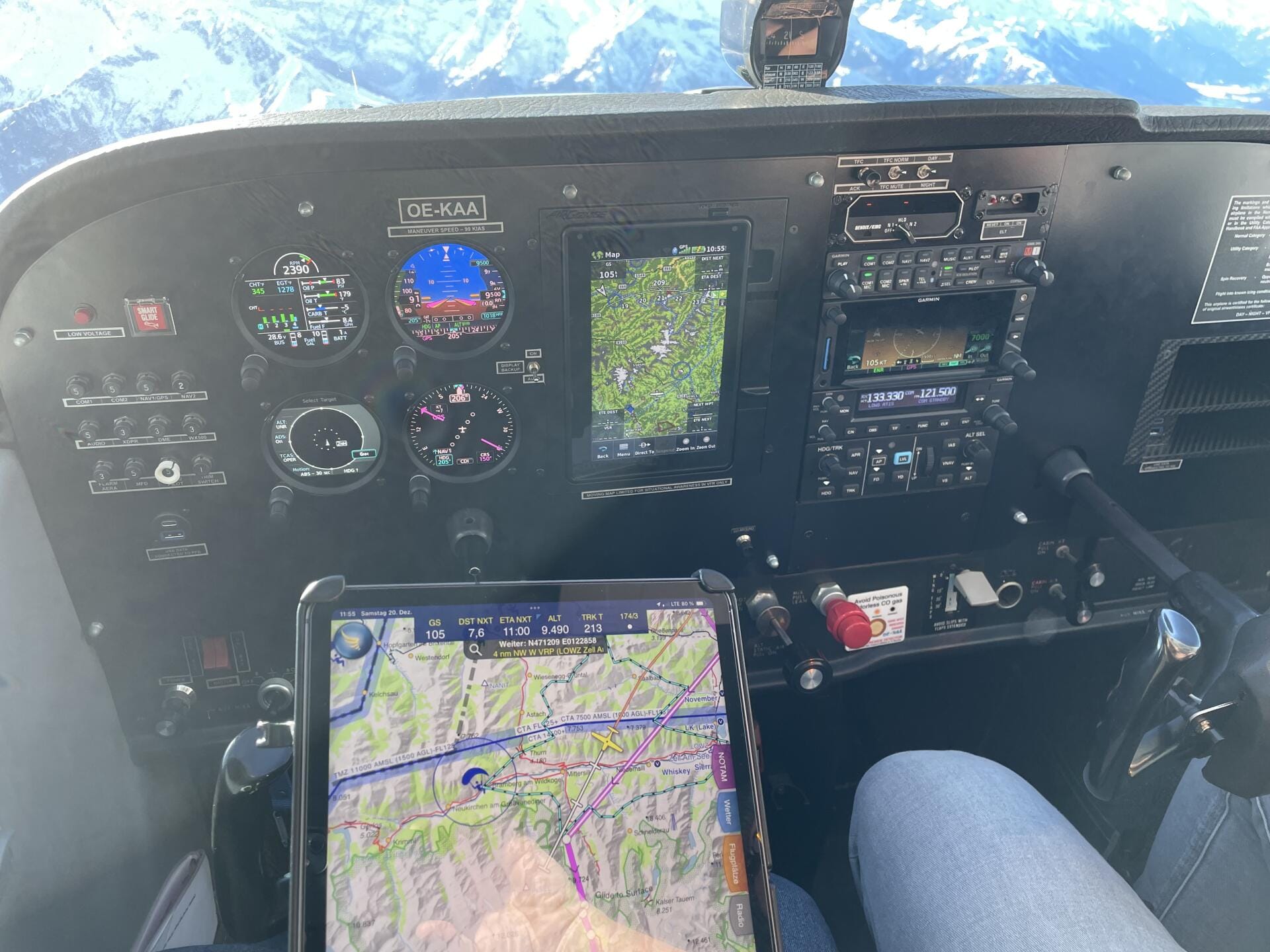 Gebirgsflug - Watzmann und Dachstein