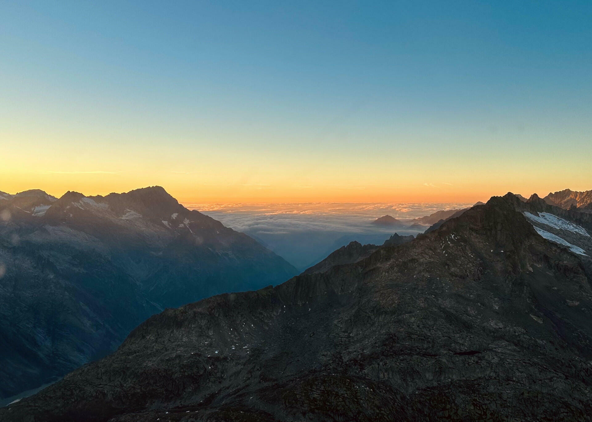 Blick in die Alpen - Abend noch schöner als sonst!