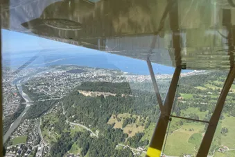 Bodensee und Allgäu von oben mit einem historischen Flugzeug