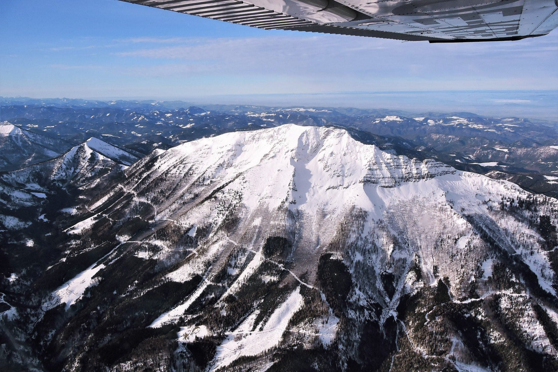 Flug von Krems nach Niederöblarn