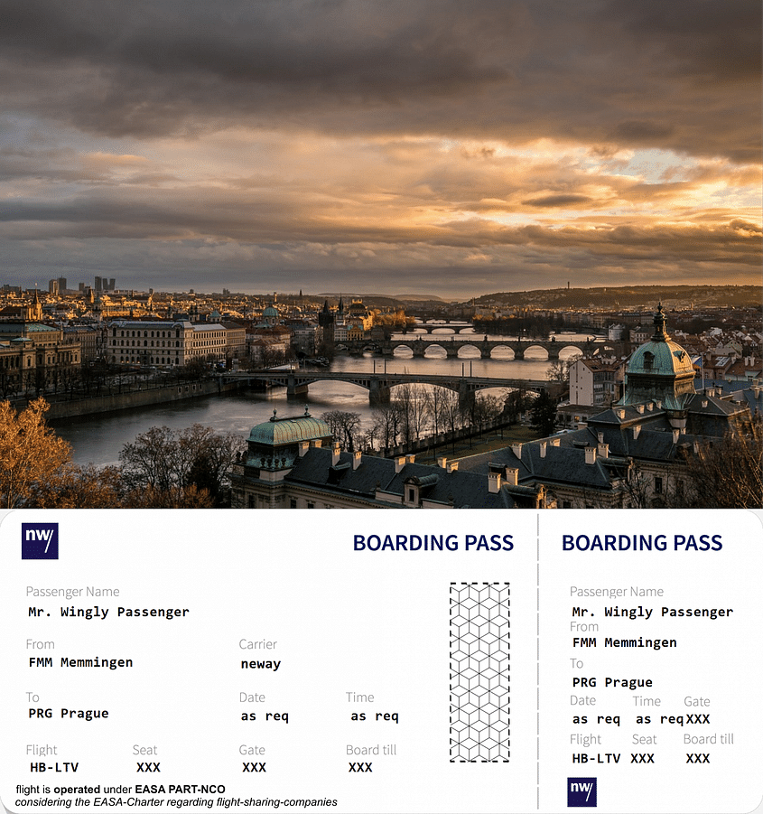 Memmingen FMM - Prague PRG daytrip or weekend