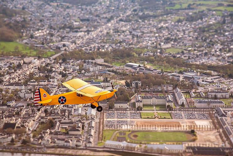 Vol d'initiation au pilotage dans la vallée de la Loire