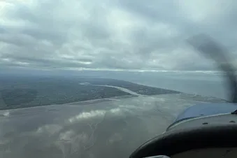 View of the Fylde looking towards Fleetwood and Blackpool