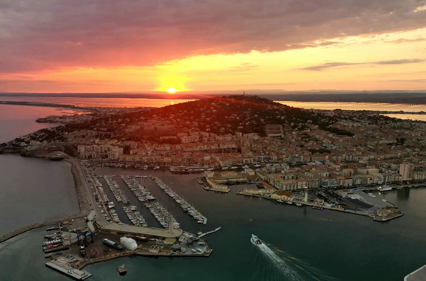 Côte de Montpellier en hélicoptère