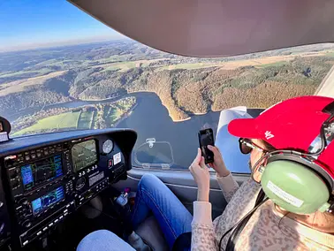 Sightseeing flight over beautiful Luxembourg