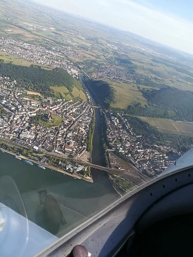 Der Rhein und Rhoihesse von oben